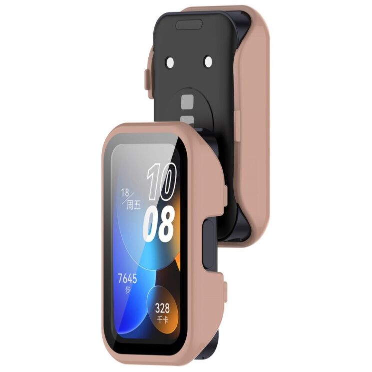 Защитный чехол Deexe Protective Frame для Huawei Band 8 / 9 - Pink: фото 7 из 8