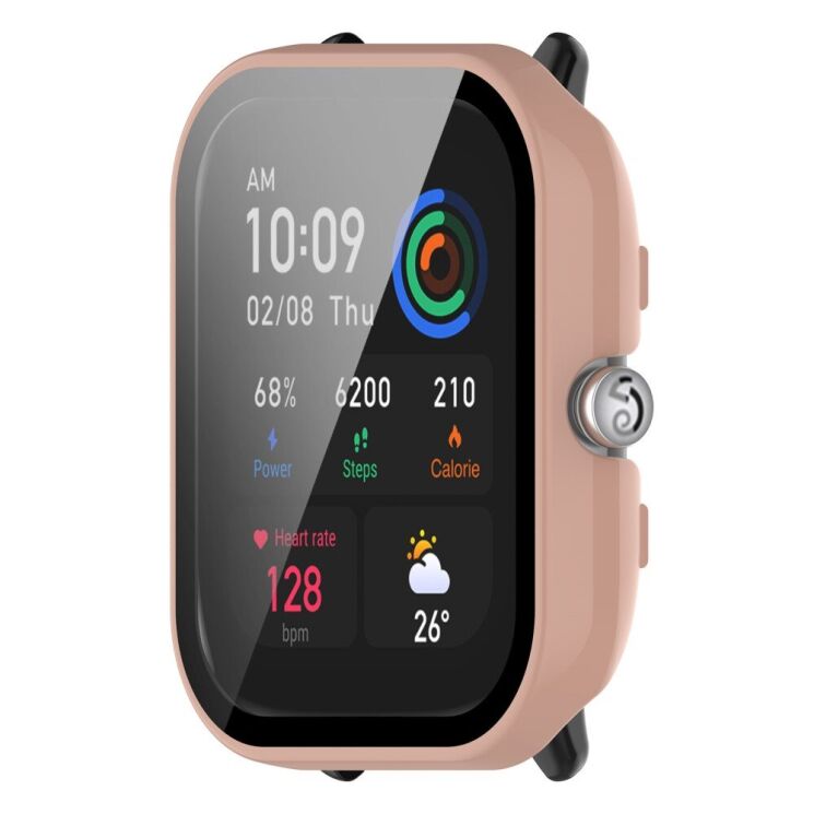 Защитный чехол Deexe Protective Frame для Xiaomi Amazfit GTS 4 mini - Sakura Pink: фото 2 из 9