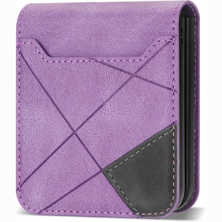 Захисний чохол Deexe Rhombus Card для Samsung Galaxy Flip 8 - Purple: фото 4 з 6