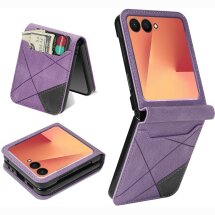 Захисний чохол Deexe Rhombus Card для Samsung Galaxy Flip 8 - Purple: фото 1 з 6