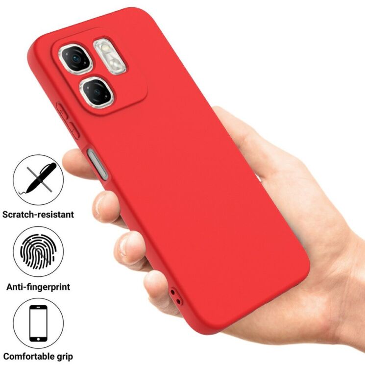 Защитный чехол Deexe Silicone Case для Infinix Hot 50i - Red: фото 2 из 8