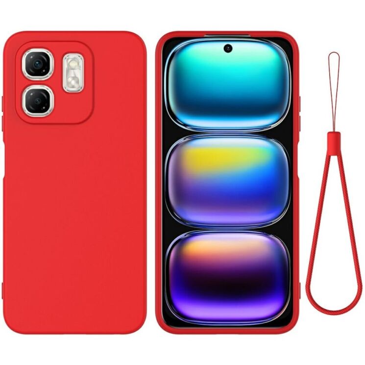 Защитный чехол Deexe Silicone Case для Infinix Hot 50i - Red: фото 1 из 8