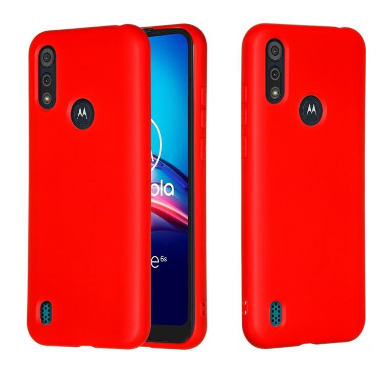 Силиконовый (TPU) чехол Deexe Silicone Case для Motorola Moto E6S / Moto E6i - Red: фото 1 из 6