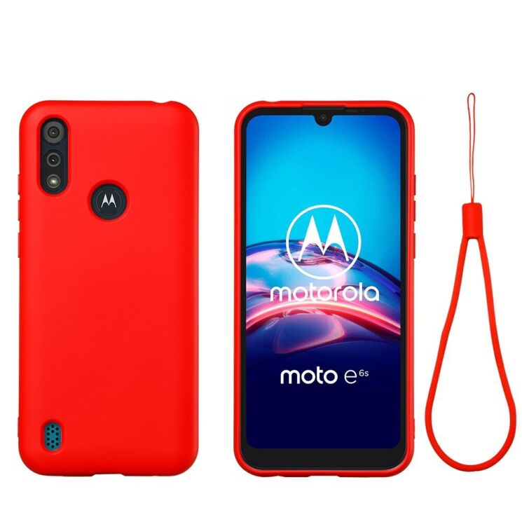 Силиконовый (TPU) чехол Deexe Silicone Case для Motorola Moto E6S / Moto E6i - Red: фото 2 из 6