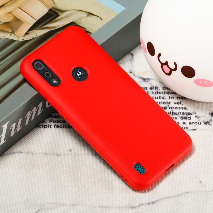 Силиконовый (TPU) чехол Deexe Silicone Case для Motorola Moto E6S / Moto E6i - Red: фото 3 из 6