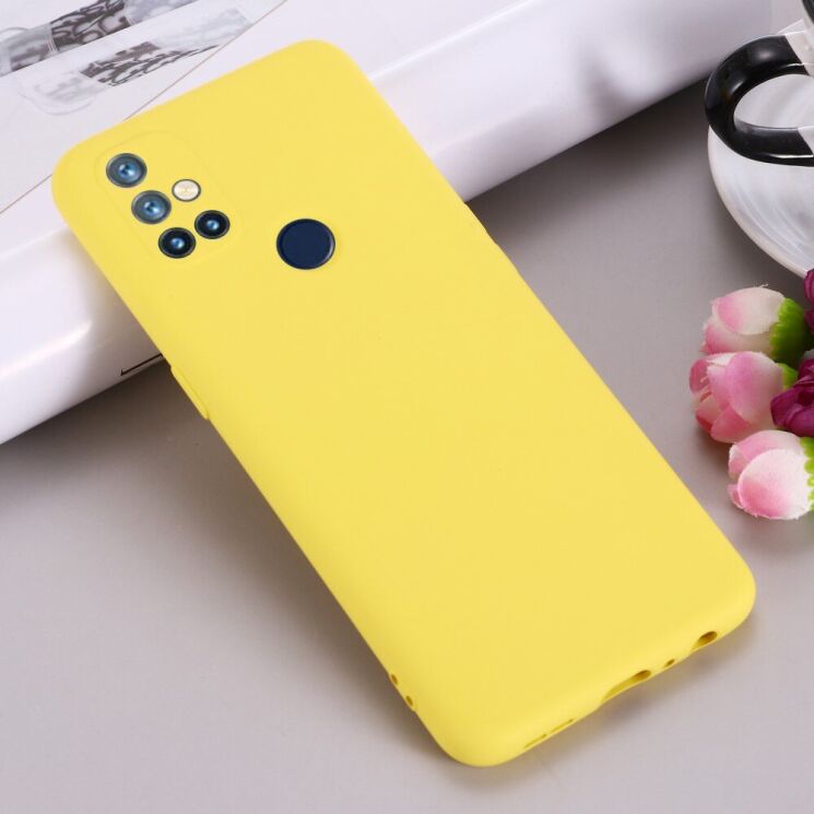 Защитный чехол Deexe Silicone Case для OnePlus Nord N10 - Yellow: фото 3 из 6