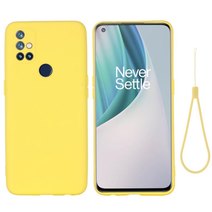 Защитный чехол Deexe Silicone Case для OnePlus Nord N10 - Yellow: фото 2 из 6