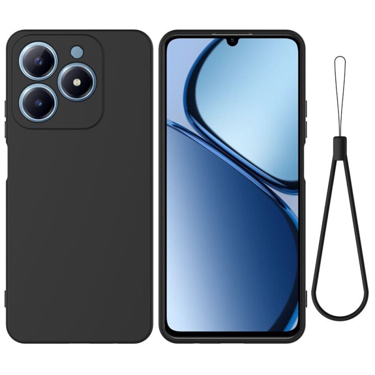 Защитный чехол Deexe Silicone Case для Realme C63 / C61 - Black: фото 1 из 7