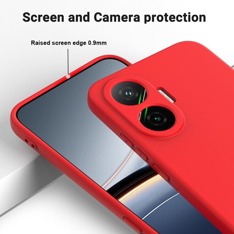 Защитный чехол Deexe Silicone Case для Xiaomi Poco F7 - Black: фото 5 из 9