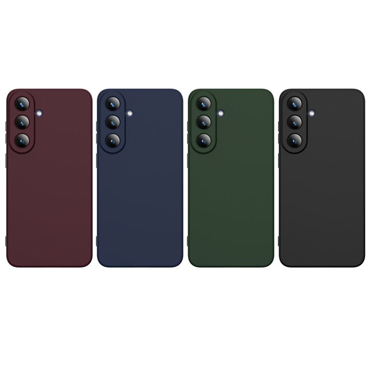 Защитный чехол Deexe Silicone Case with MagSafe для Samsung Galaxy S26 FE - Wine Red: фото 2 из 9