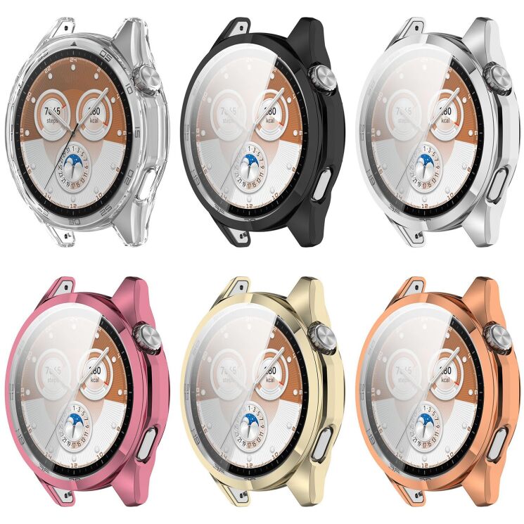 Защитный чехол Deexe Silicone Frame для Huawei Watch GT 6 (46 mm) - Black: фото 4 из 5