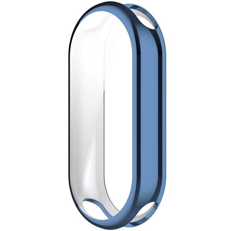 Захисний чохол Deexe Silicone Frame для Xiaomi Mi Smart Band 10 - Blue: фото 2 з 4