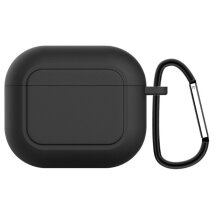Захисний чохол Deexe Silicone Sleeve для Apple AirPods 3 - Black: фото 1 з 9