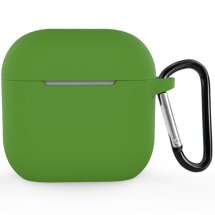 Защитный чехол Deexe Silicone Sleeve для Apple AirPods 4 - Green: фото 1 из 11