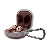 Защитный чехол Deexe Sparkle Case для Samsung Galaxy Buds Live / Buds Pro / Buds 2 / Buds 2 Pro / Buds FE - Glitter Black: фото 1 из 10