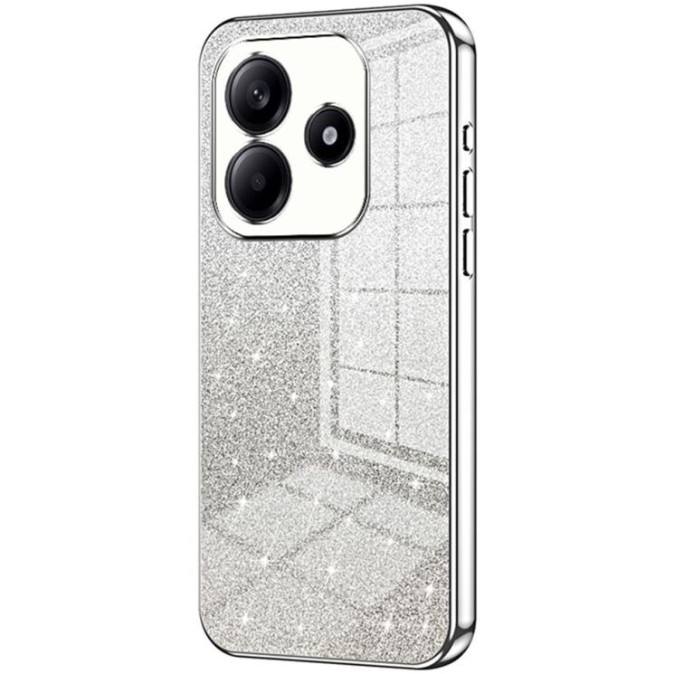 Защитный чехол Deexe Sparkles Cover для Xiaomi Redmi Note 14 4G - Silver: фото 1 из 7