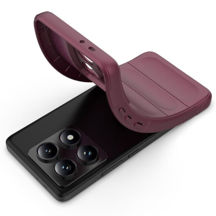 Защитный чехол Deexe Terra Case для Xiaomi Redmi Note 14 Pro 5G - Wine Red: фото 2 из 9