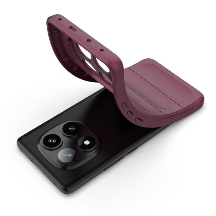 Захисний чохол Deexe Terra Case для Xiaomi Redmi Note 14 Pro 5G - Wine Red: фото 2 з 6