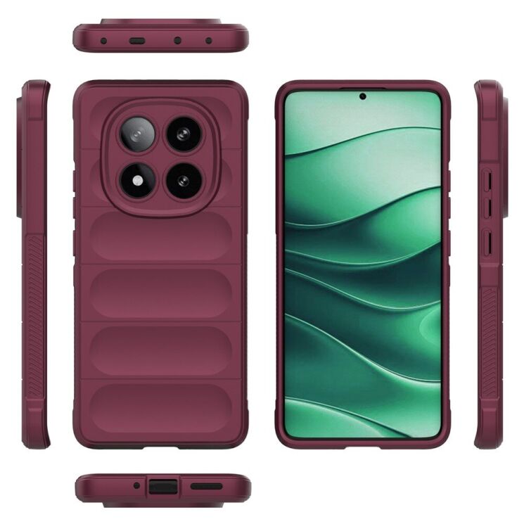 Захисний чохол Deexe Terra Case для Xiaomi Redmi Note 14 Pro 5G - Wine Red: фото 5 з 6