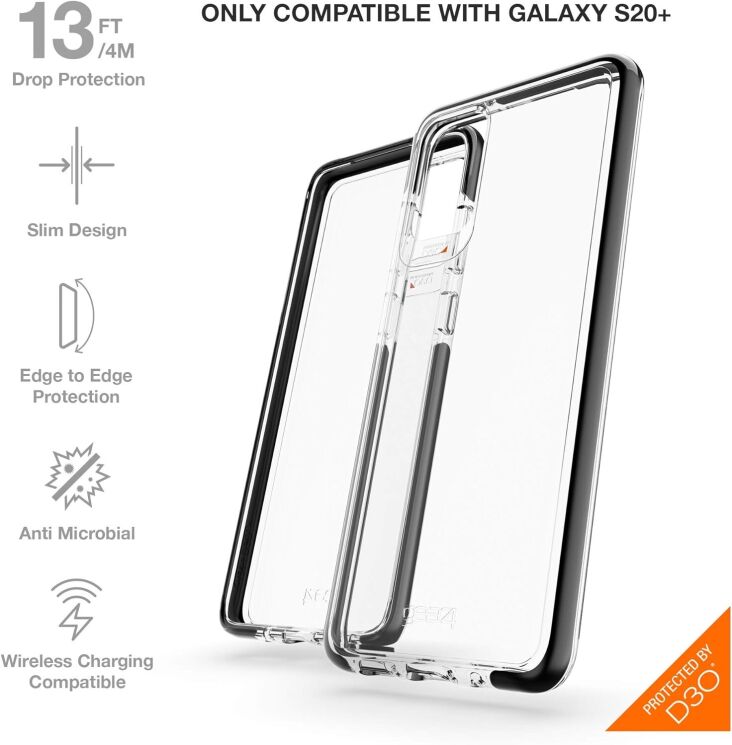 Защитный чехол Gear4 Piccadilly для Samsung Galaxy S20 Plus (G985) - Black: фото 5 из 6