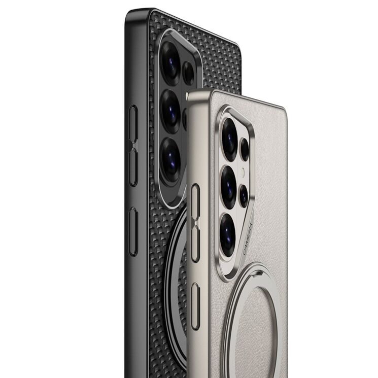 Защитный чехол GKK Leather MagSafe для Samsung Galaxy S26 Ultra (S948) - Black: фото 5 из 7