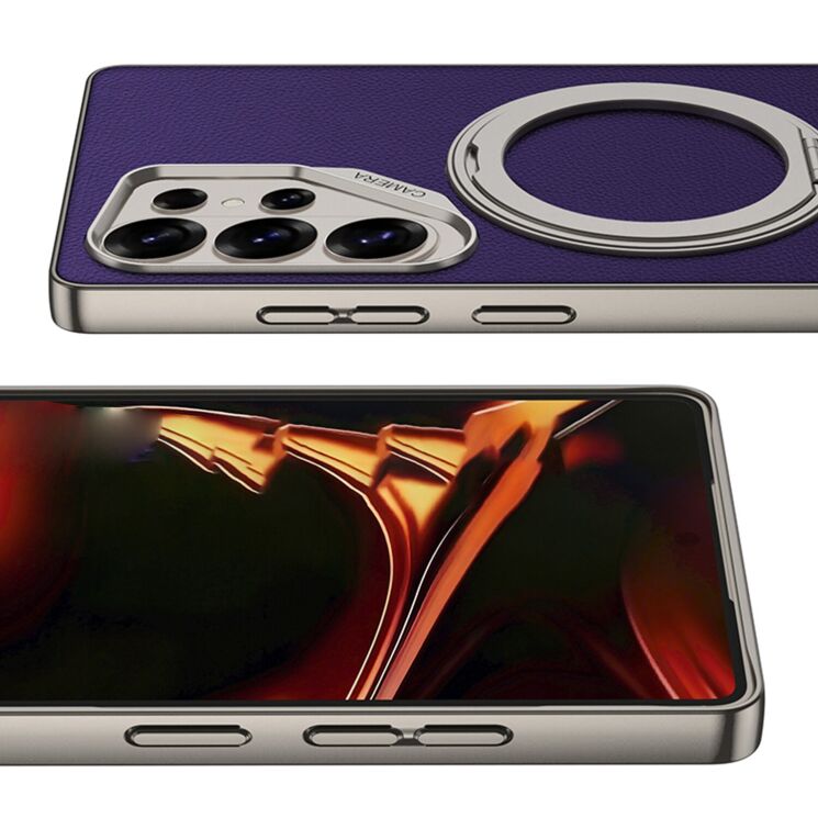 Защитный чехол GKK Leather MagSafe для Samsung Galaxy S26 Ultra (S948) - Black: фото 6 из 7