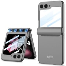 Защитный чехол GKK Magnetic Fold для Samsung Galaxy Flip 6 - Titanium Grey: фото 1 из 9