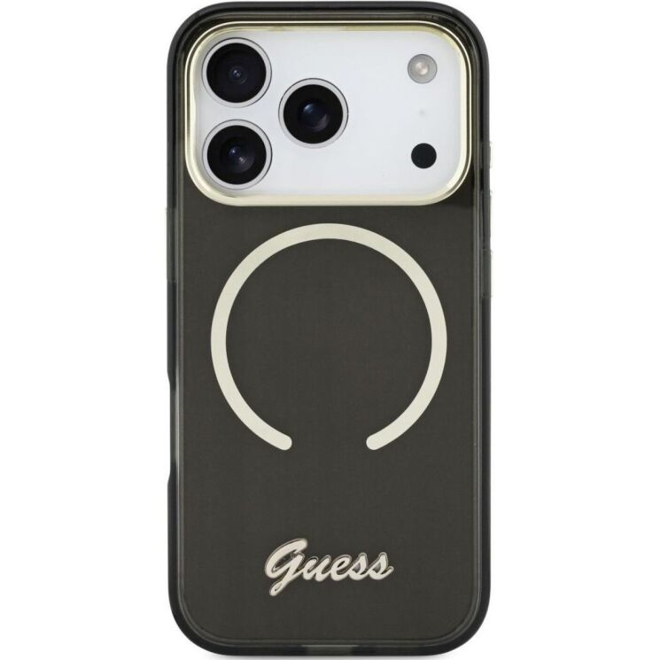 Захисний чохол Guess IML Script Metal MagSafe для iPhone 17 Pro (GUHMP17L5HTCSMSK) - Black (403263B) Захисний чохол Guess IML Script Metal MagSafe для iPhone 17 Pro (GUHMP17L5HTCSMSK) - Black: фото 2 з 9