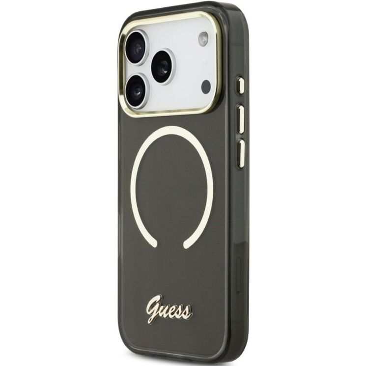 Захисний чохол Guess IML Script Metal MagSafe для iPhone 17 Pro (GUHMP17L5HTCSMSK) - Black (403263B) Захисний чохол Guess IML Script Metal MagSafe для iPhone 17 Pro (GUHMP17L5HTCSMSK) - Black: фото 3 з 9