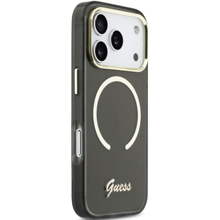 Захисний чохол Guess IML Script Metal MagSafe для iPhone 17 Pro (GUHMP17L5HTCSMSK) - Black (403263B) Захисний чохол Guess IML Script Metal MagSafe для iPhone 17 Pro (GUHMP17L5HTCSMSK) - Black: фото 4 з 9