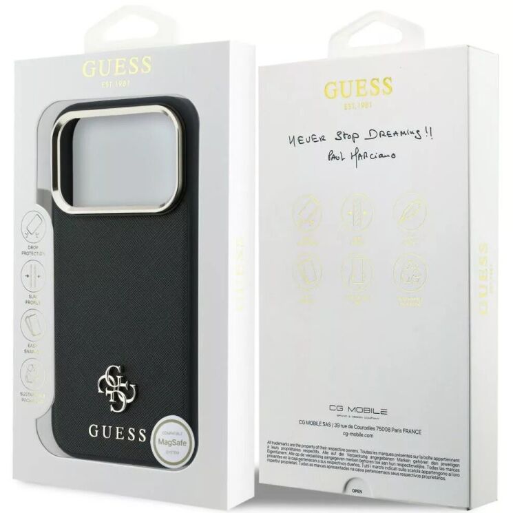 Захисний чохол Guess Saffiano Small 4G & Classic Logo MagSafe для iPhone 18 Pro Max / 17 Pro Max (GUHMP18X6PSA4DMK) - Black (423960B) Захисний чохол Guess Saffiano Small 4G & Classic Logo MagSafe для iPhone 18 Pro Max / 17 Pro Max (GUHMP18X6PSA4DMK) - Black: фото 7 з 7