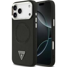 Защитный чехол Guess Triangle Logo MagSafe для iPhone 17 Pro Max (GUHMP17XPSDTSCMK) - Black: фото 1 из 8