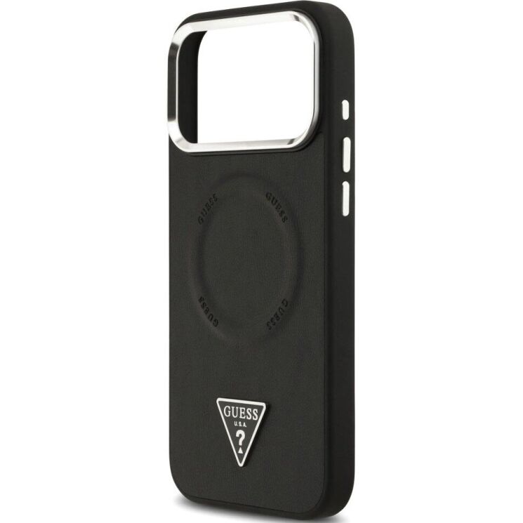 Защитный чехол Guess Triangle Logo MagSafe для iPhone 17 Pro Max (GUHMP17XPSDTSCMK) - Black: фото 6 из 8