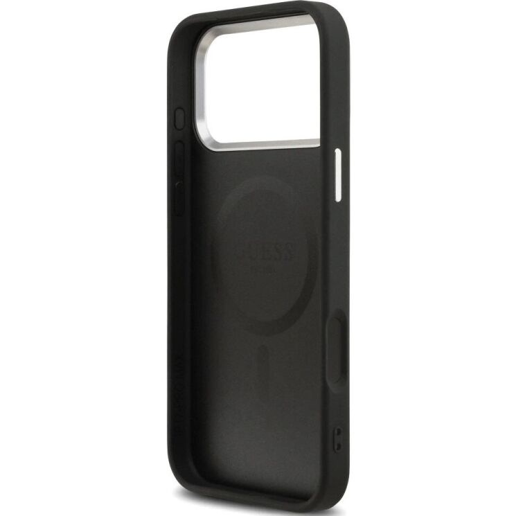 Защитный чехол Guess Triangle Logo MagSafe для iPhone 17 Pro Max (GUHMP17XPSDTSCMK) - Black: фото 7 из 8