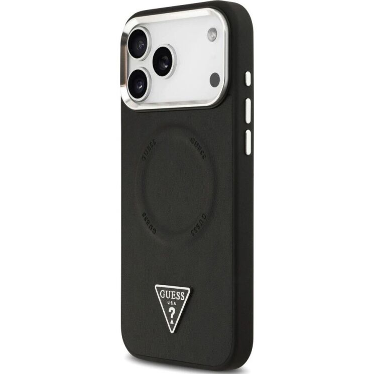 Защитный чехол Guess Triangle Logo MagSafe для iPhone 17 Pro Max (GUHMP17XPSDTSCMK) - Black: фото 3 из 8