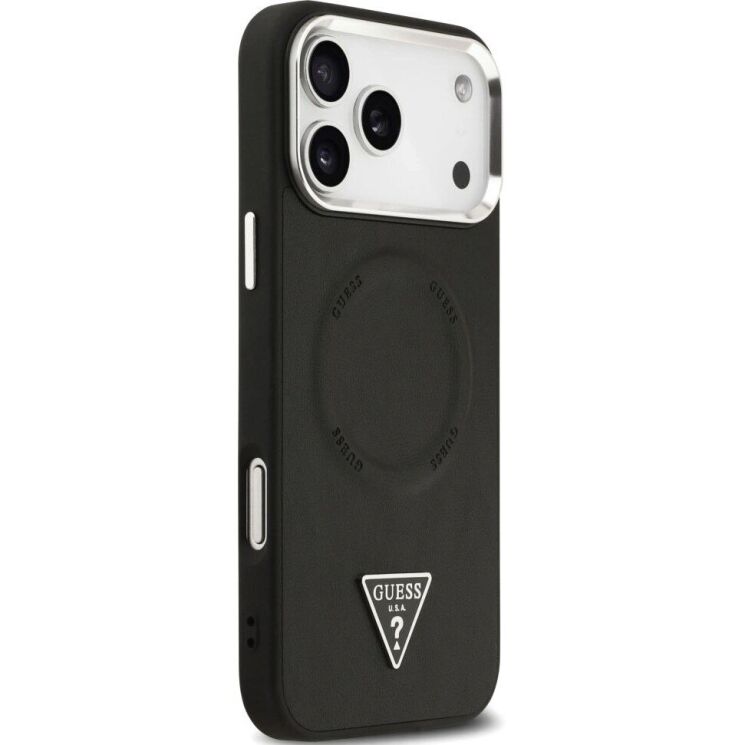 Защитный чехол Guess Triangle Logo MagSafe для iPhone 17 Pro Max (GUHMP17XPSDTSCMK) - Black: фото 4 из 8