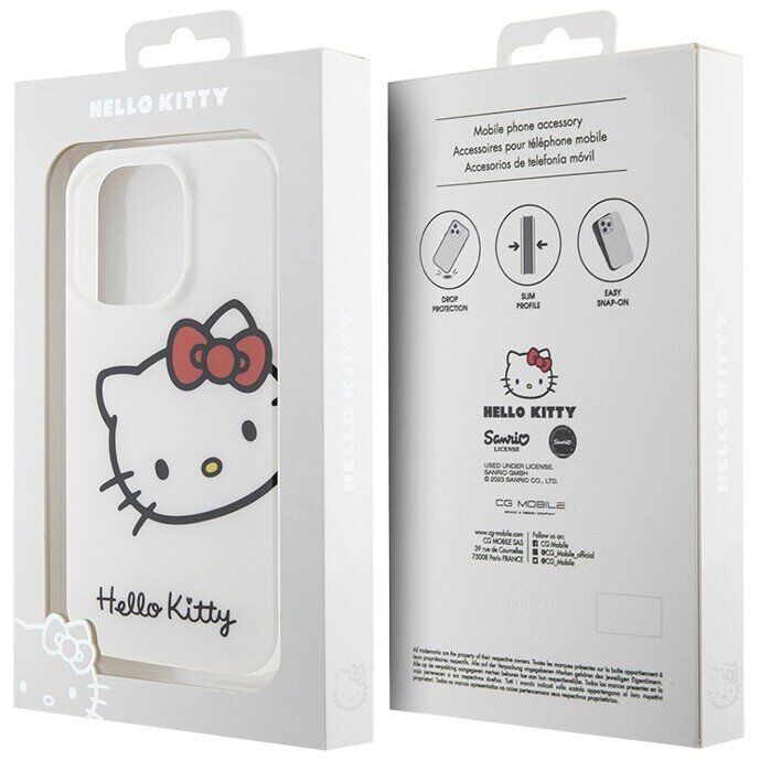 Защитный чехол Hello Kitty IML Head для Apple iPhone 15 Pro Max (HKHCP15XHCKHST) - White: фото 5 из 5