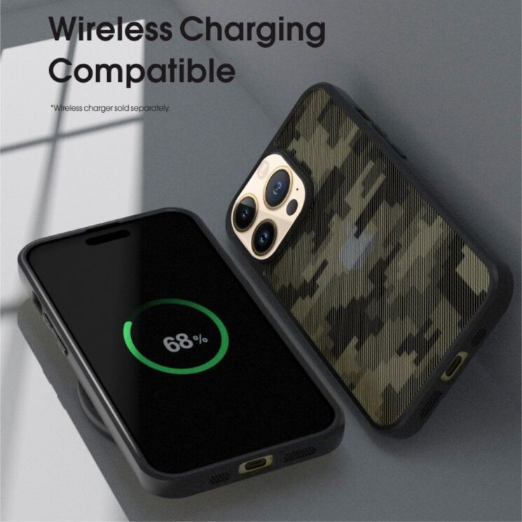 Захисний чохол IBMRS Military для Apple iPhone 15 Pro - Grid Camouflage: фото 4 з 8
