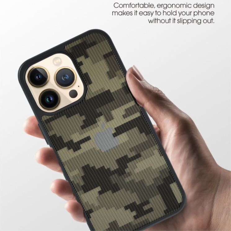 Захисний чохол IBMRS Military для Apple iPhone 15 Pro - Grid Camouflage: фото 2 з 8