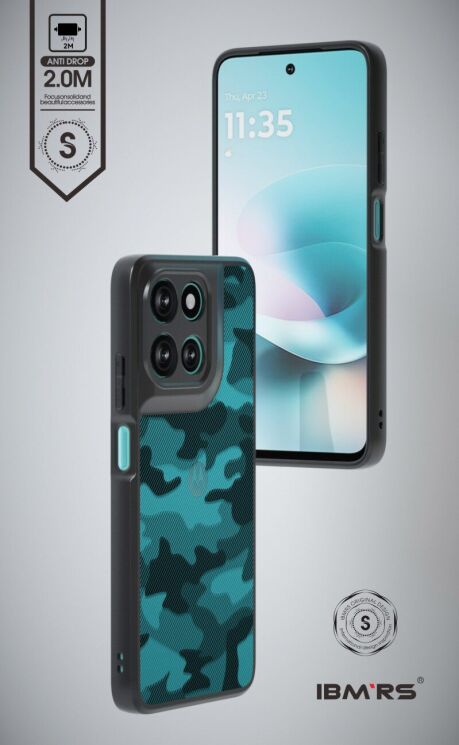 Захисний чохол IBMRS Military для Motorola Moto G67 Power / G57 Power - Artistic Camouflage: фото 2 з 7