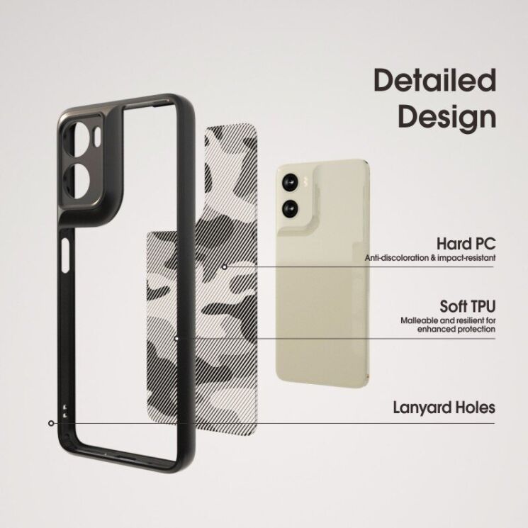 Захисний чохол IBMRS Military для Motorola Moto G67 Power / G57 Power - Artistic Camouflage: фото 6 з 7