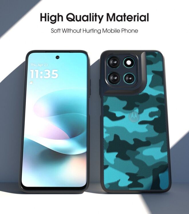 Захисний чохол IBMRS Military для Motorola Moto G67 Power / G57 Power - Artistic Camouflage: фото 3 з 7