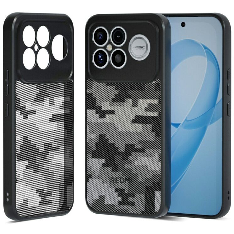 Защитный чехол IBMRS Military для Xiaomi Poco F8 Ultra - Grid Camouflage: фото 1 из 7