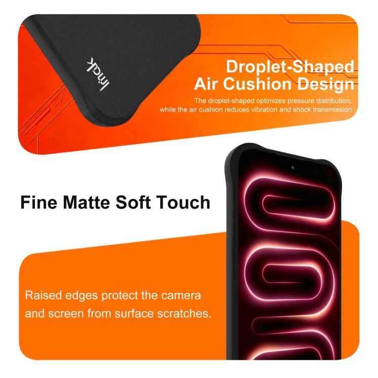 Защитный чехол IMAK Airbag Sand Case для Xiaomi Poco F9 Ultra - Matte Black: фото 7 из 8