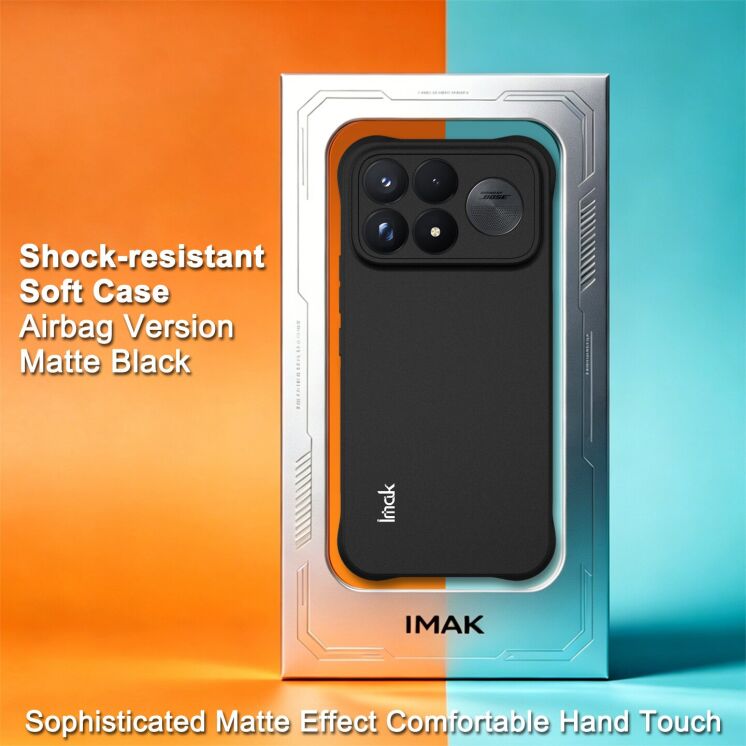 Защитный чехол IMAK Airbag Sand Case для Xiaomi Poco F9 Ultra - Matte Black: фото 3 из 8