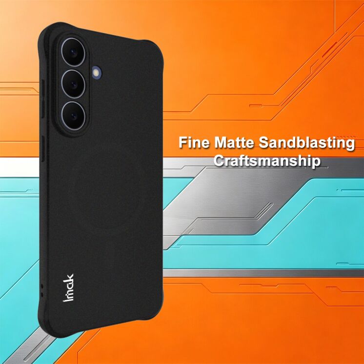 Защитный чехол IMAK Airbag Sand Case with MagSafe для Samsung Galaxy S26 FE - Matte Black: фото 6 из 11