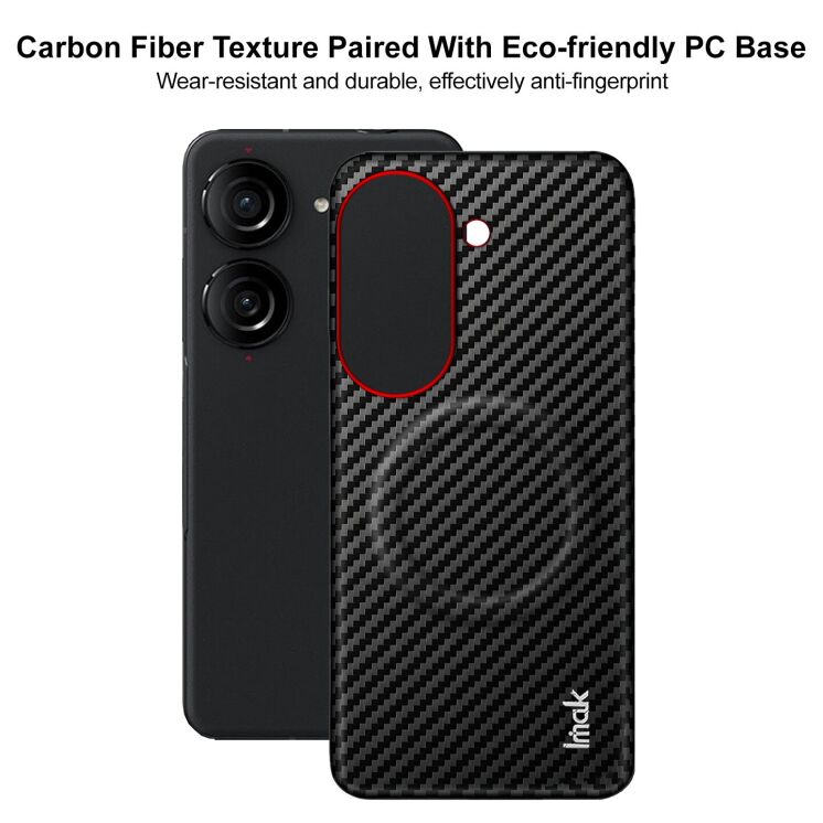 Защитный чехол IMAK Carbon Guard with MagSafe для ASUS Zenfone 9 / Zenfone 10 - Black: фото 7 из 9