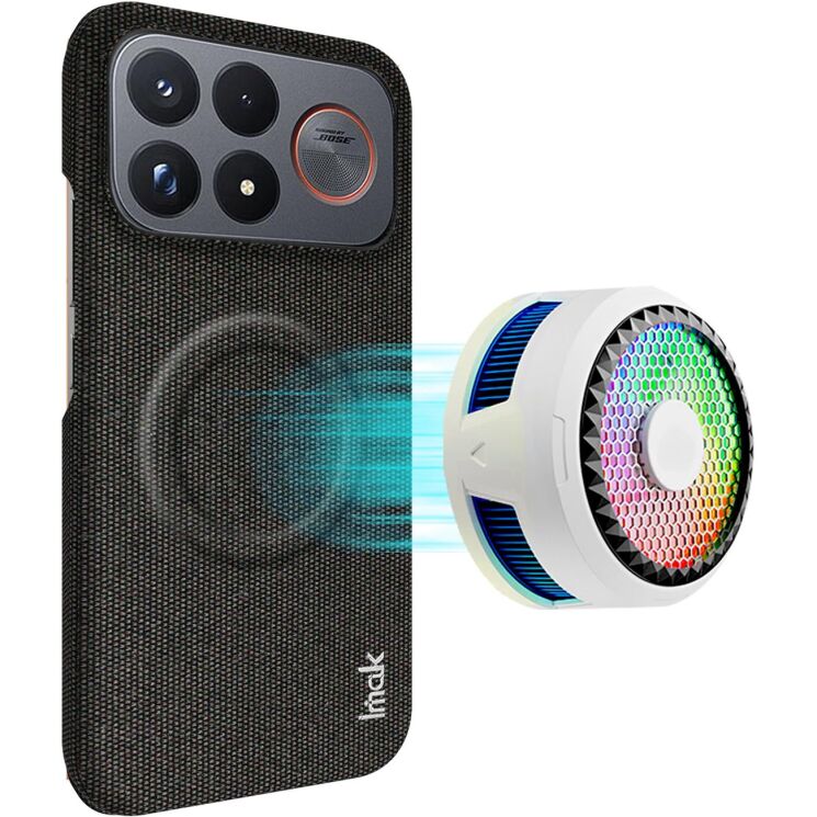 Защитный чехол IMAK Fabric Case with MagSafe для Xiaomi Poco F9 Ultra - Black: фото 2 из 10