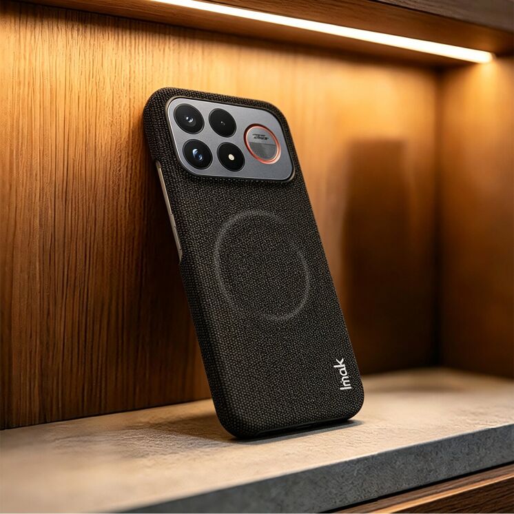 Защитный чехол IMAK Fabric Case with MagSafe для Xiaomi Poco F9 Ultra - Black: фото 4 из 10