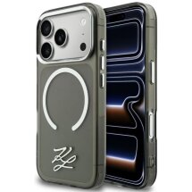 Защитный чехол Karl Lagerfeld IML KL Script Logo MagSafe для iPhone 17 Pro (KLHMP17L5HSKMEDK) - Black: фото 1 из 8